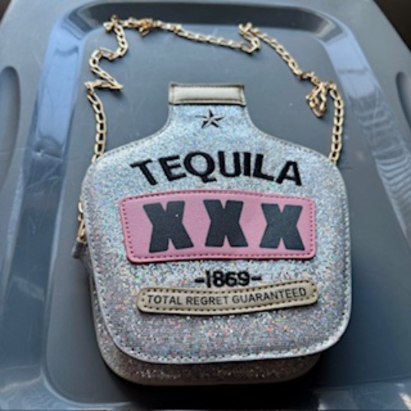 boutique Handbags - Tequila bottle purse (silver or gold)